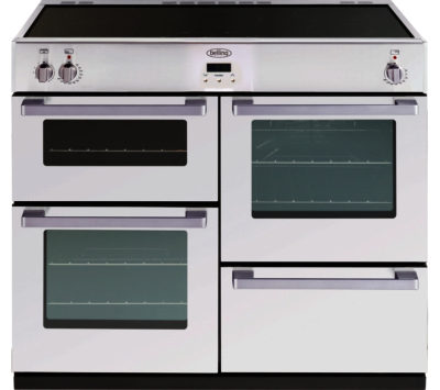 BELLING  DB4 100Ei 100 cm Electric Induction Range Cooker - White